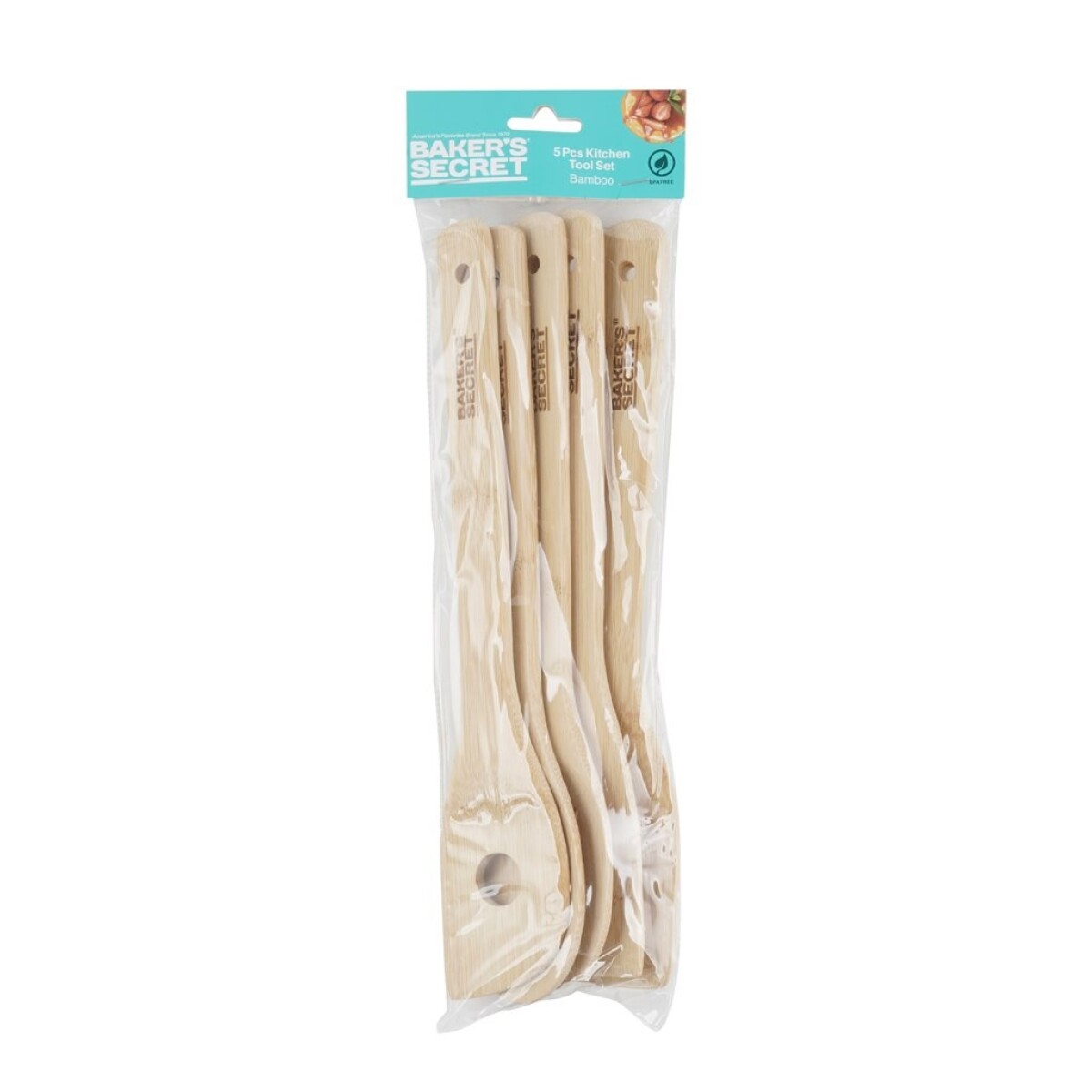 Set 5 Utensilios Bamboo 30cm 