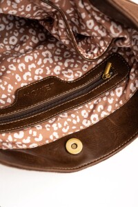 Cartera Gamuza Vegana Chocolate