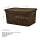 Set x2 Caja simil ratán 4 lts CHOCOLATE