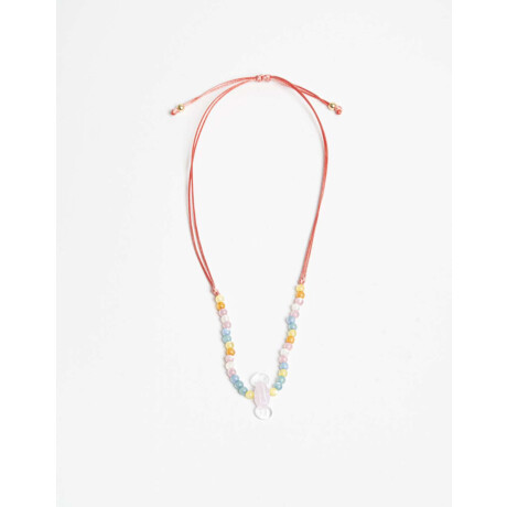 Collar Corto Para Niñas Beads Caramelo Combinacion Multicolor