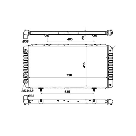 RADIADOR CITROEN - PEUGEOT BOXER-JUMPER-DUCATO 2.5D 79X40.9 REACH RADIADOR CITROEN - PEUGEOT BOXER-JUMPER-DUCATO 2.5D 79X40.9 REACH