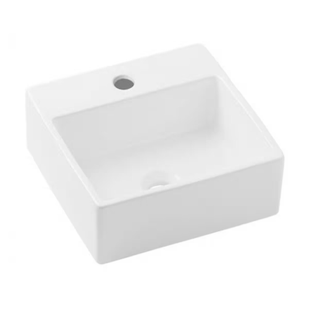 Bacha de apoyo cuadrada 35 cm c/mesa Blanco Celite Bacha De Apoyo Cuadrada 35 Cm C/mesa Blanco Celite