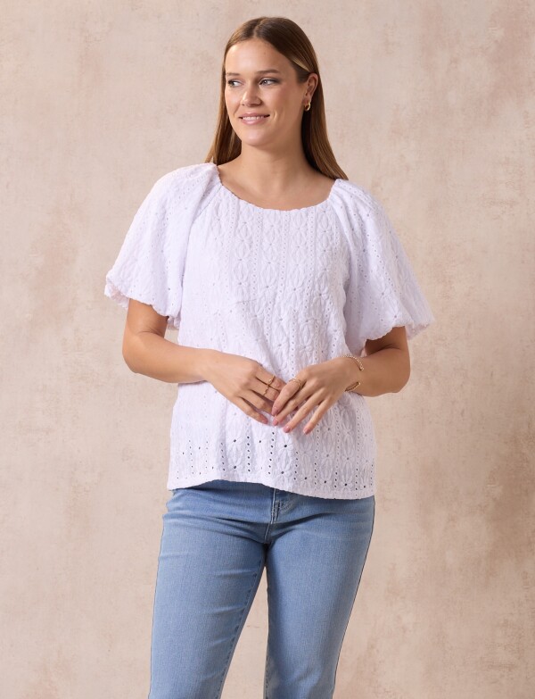 Blusa Broderie BLANCO