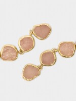 Pendientes Largos De Piedras rosa