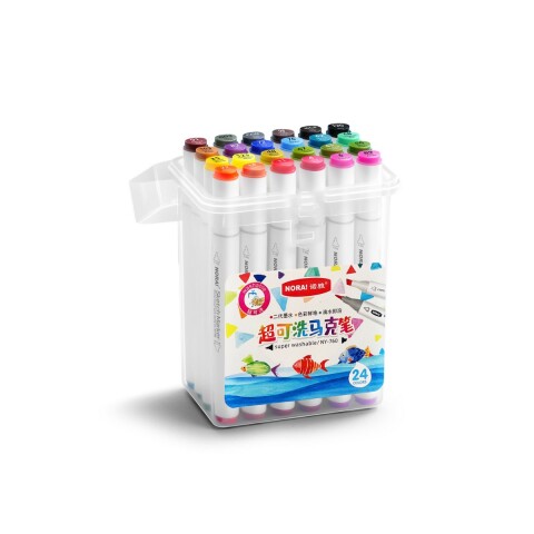 Marcadores lavables doble punta en caja x24 un SkyGlory Marcadores Lavables Doble Punta En Caja X24 Un Skyglory