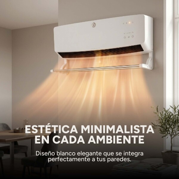 Caloventor Pared Goldtech 1500W 220V Accesorio Secado Ropa Blanco