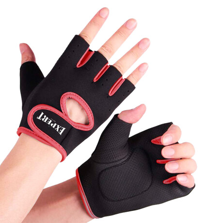 Guantes De Neopreno Mancuerna Barra Pesas Gym Fitness Rojo