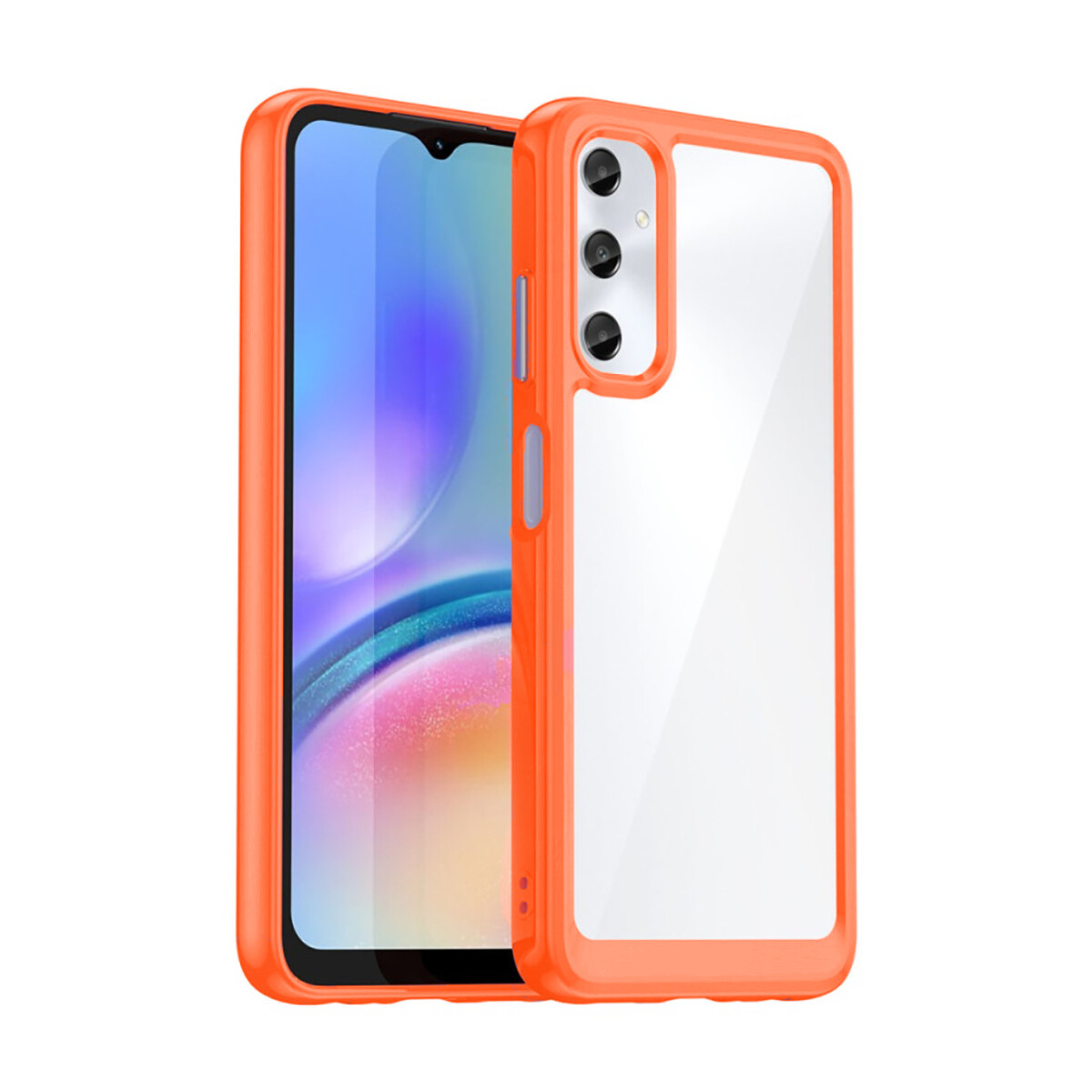 Case Transparente con Borde de Color Samsung A34 - Orange 