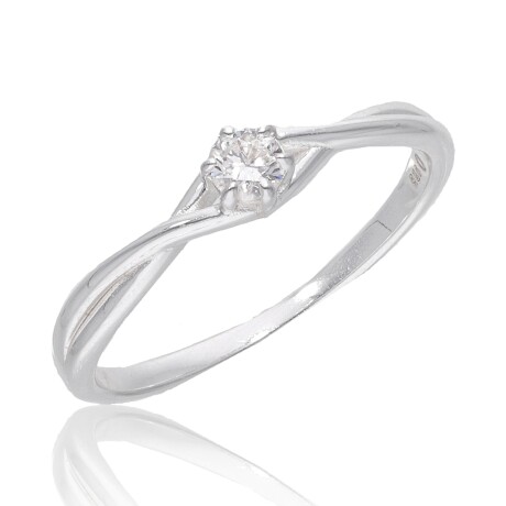Anillo de plata 925 Solitario con Diamante de Laboratorio de 0.16 cts. Anillo de plata 925 Solitario con Diamante de Laboratorio de 0.16 cts.