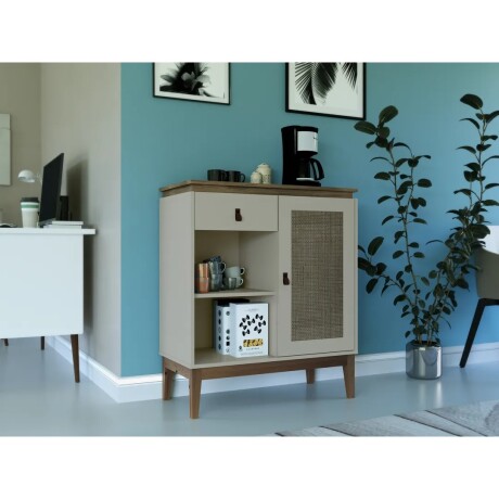 Mueble Aparador Buffet Trama con 1 puerta Freijo/Off White Mueble Aparador Buffet Trama con 1 puerta Freijo/Off White