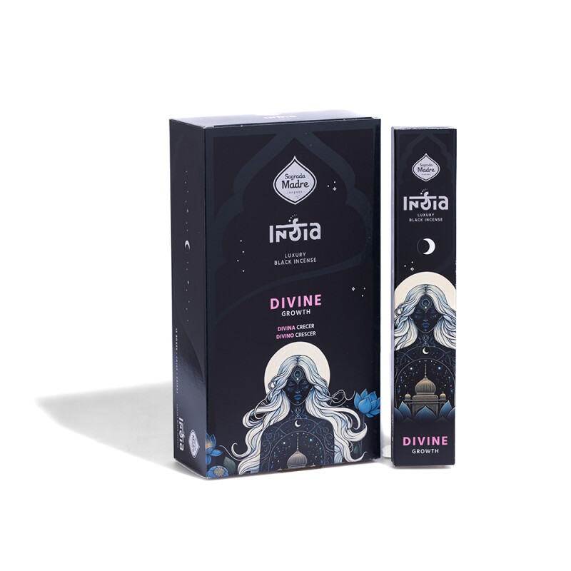 INCIENSO LINEA BLACK CARBÓN SAGRADA MADRE CAJA X12 Divina