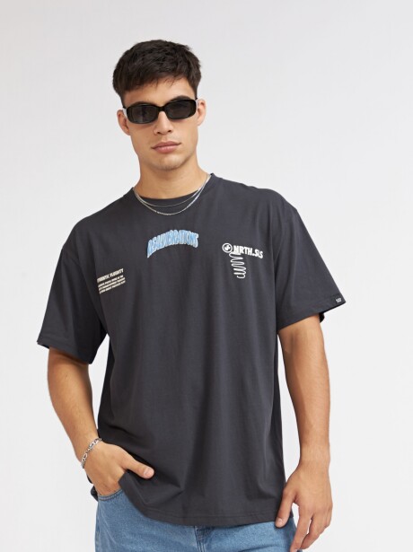 REMERA OVERSIZE VIBRATIONS GRIS