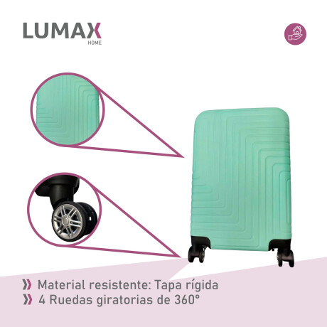 Set de 2 Valijas de mano rigidas con set organizador Verde menta