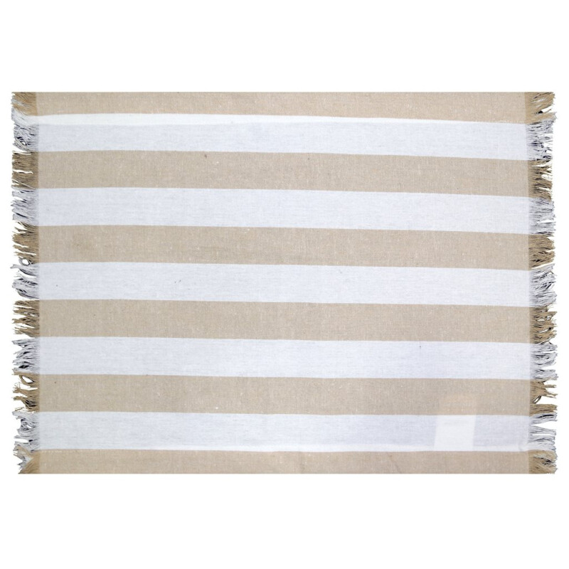 Individual de Algodon 30x45cm Rayas Anchas Beige
