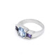 Anillo En Oro 18K Blanco, Amatistas Y Topacio Anillo En Oro 18K Blanco, Amatistas Y Topacio