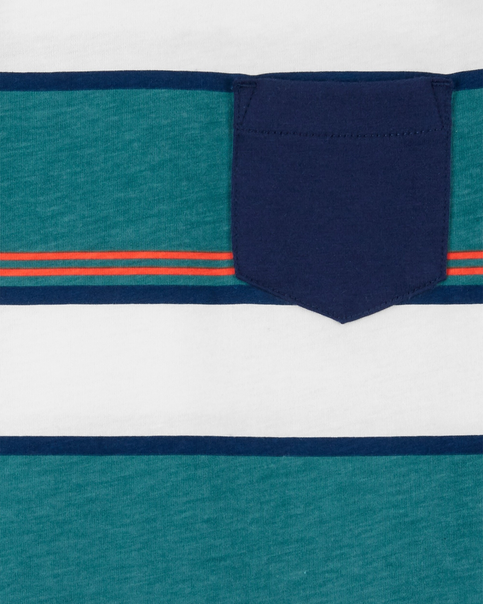 Remera de algodón, manga larga, diseño a rayas Sin color