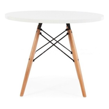 Juego de comedor Con Mesa Circular de 120cm + 4 Sillas Tolix Blanco
