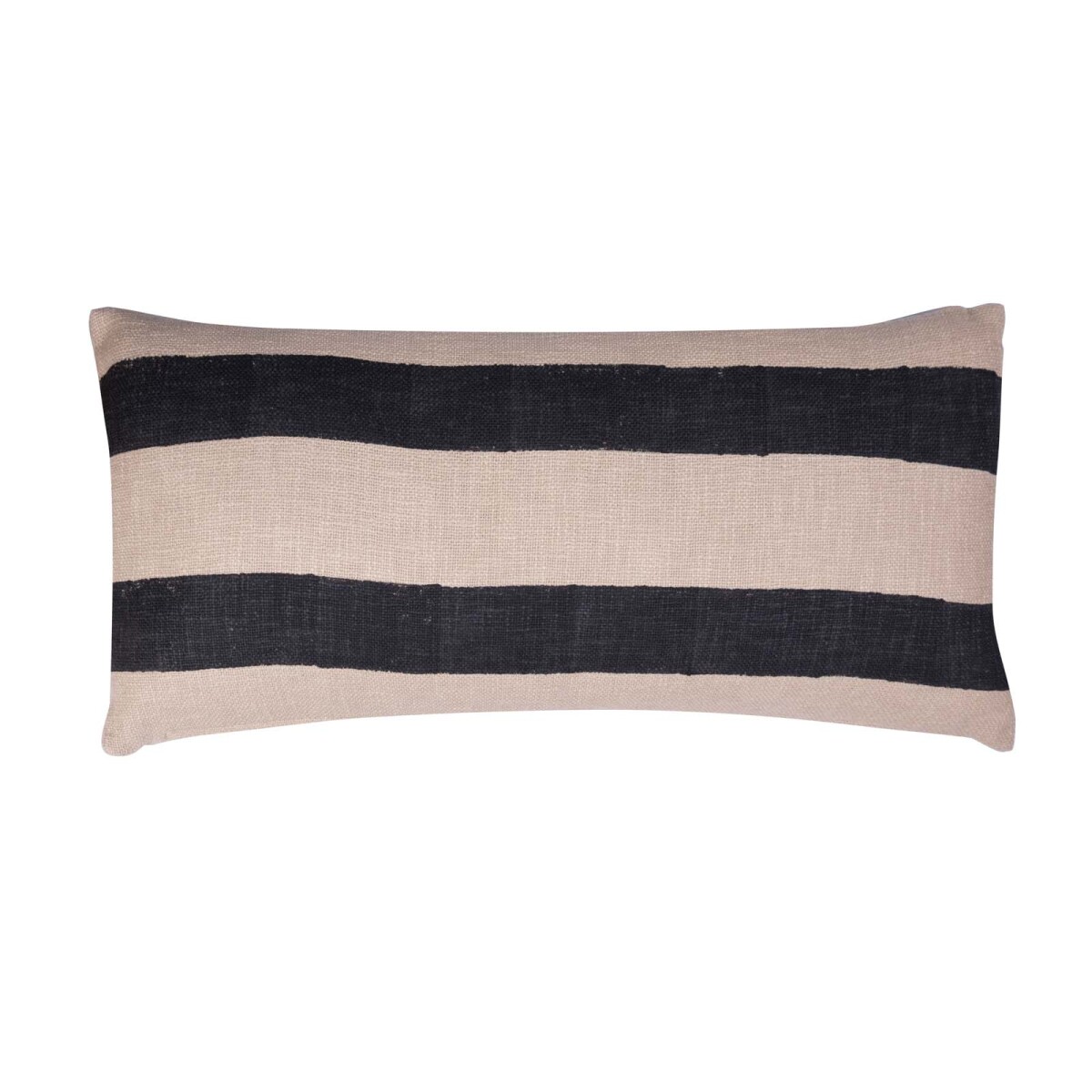 ALMOHADÓN ALAVA 35*75 - LINO BEIGE/NEGRO 