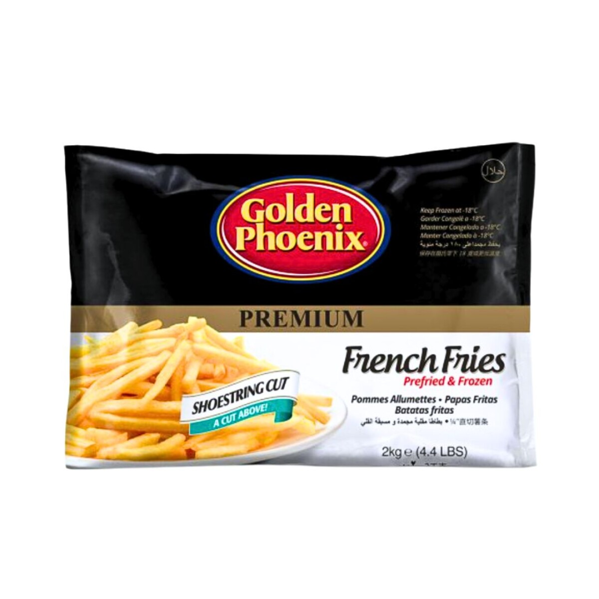 Papas fritas Premium corte fino Golden Phoenix - 2 kg 
