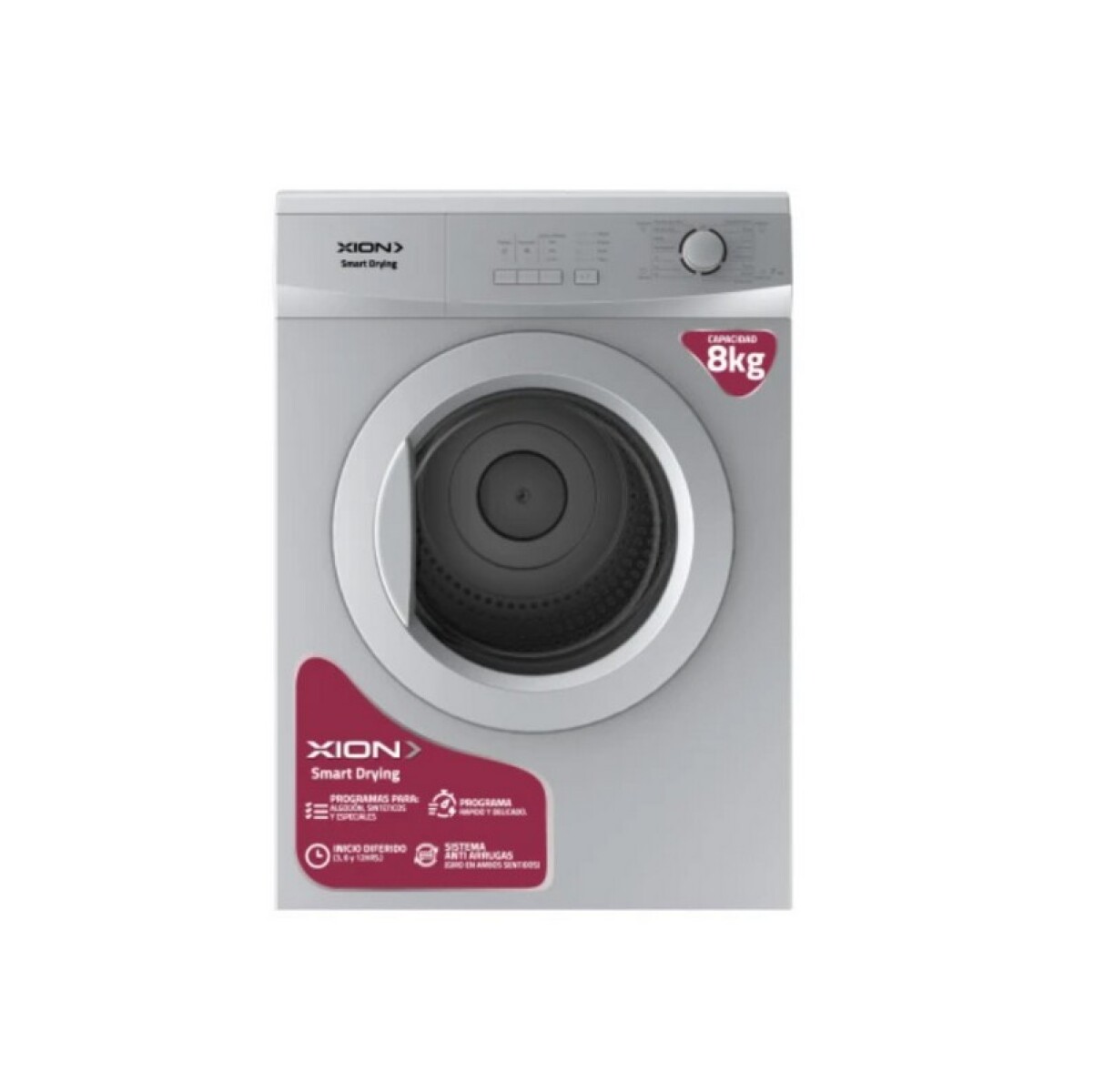 SECARROPAS XION 8 KG GRIS CARGA FRONTAL 
