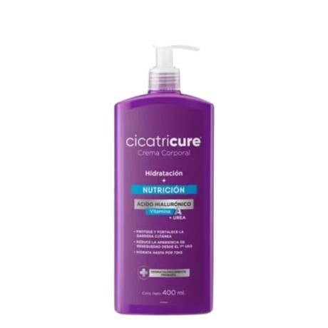 Cicatricure Crema Corporal 400ml Hidratación + Nutrición con ácido hialurónico