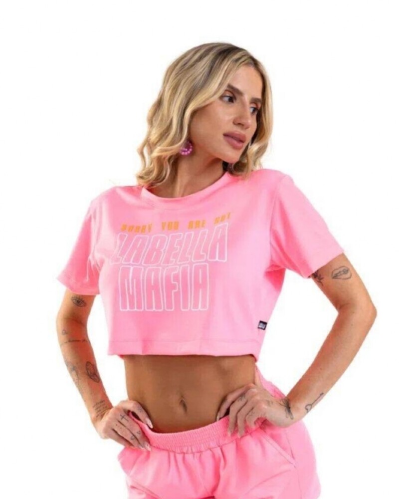 T-shirt Color Rosado By La Bellamafia U