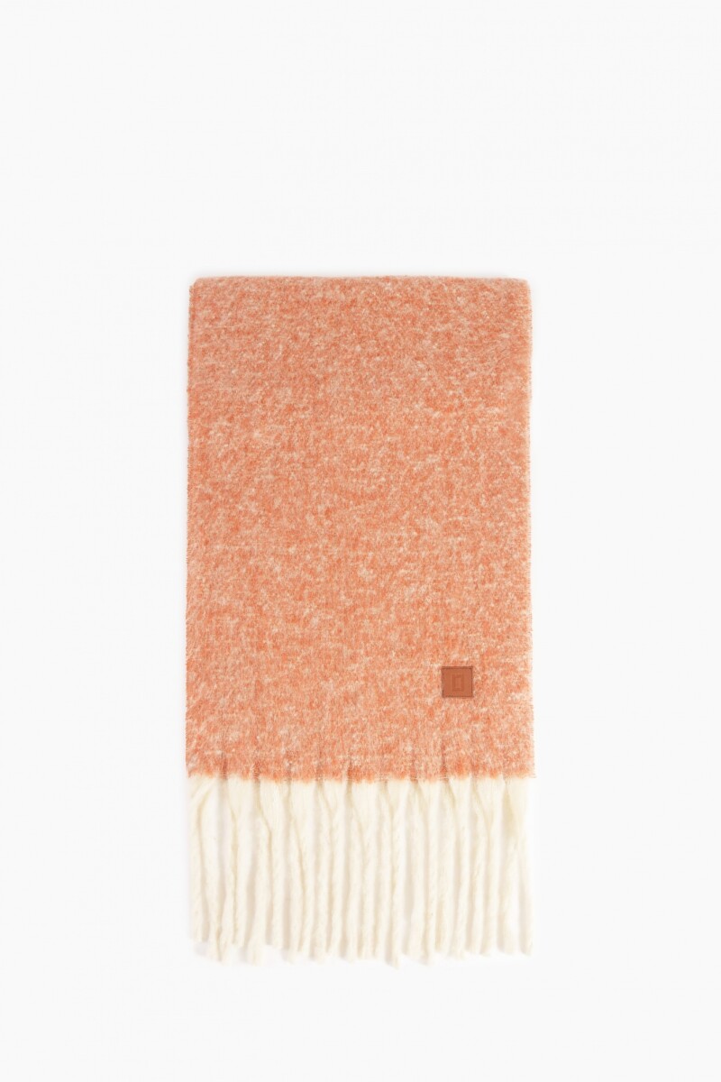 Bufanda bicolor con flecos bordo