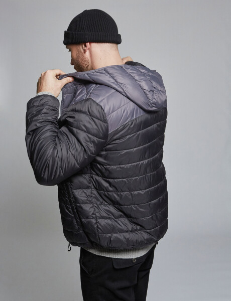 Campera combinada negro