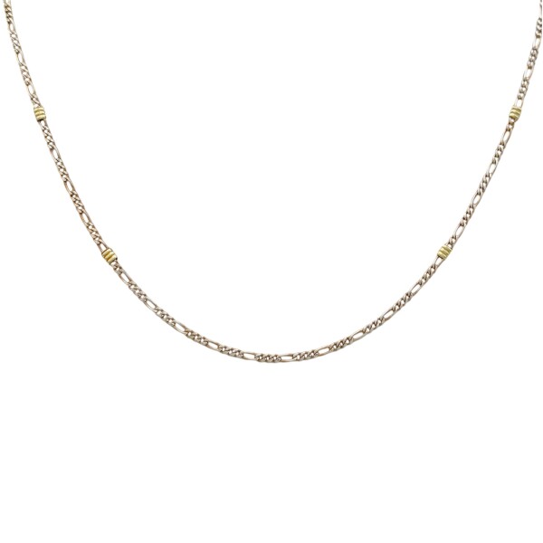 Cadena Cartier- Plata y Oro-Sin piedra-CD5047 sinpiedra