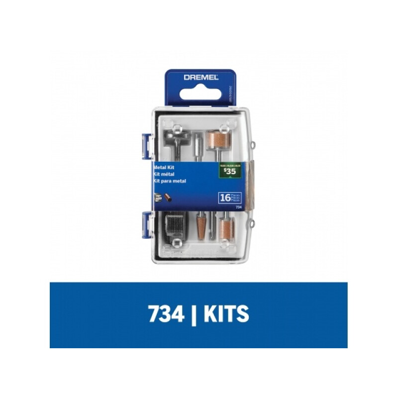 Kit de accesorios de Minitorno Dremel 16 piezas (Modelo 734) 6 meses / Dremel Unica