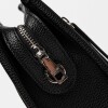 Cartera de Mano Oak en Efecto Cuero Liso Negro