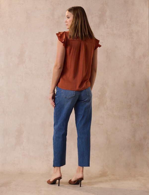 Camisa Saten TERRACOTA
