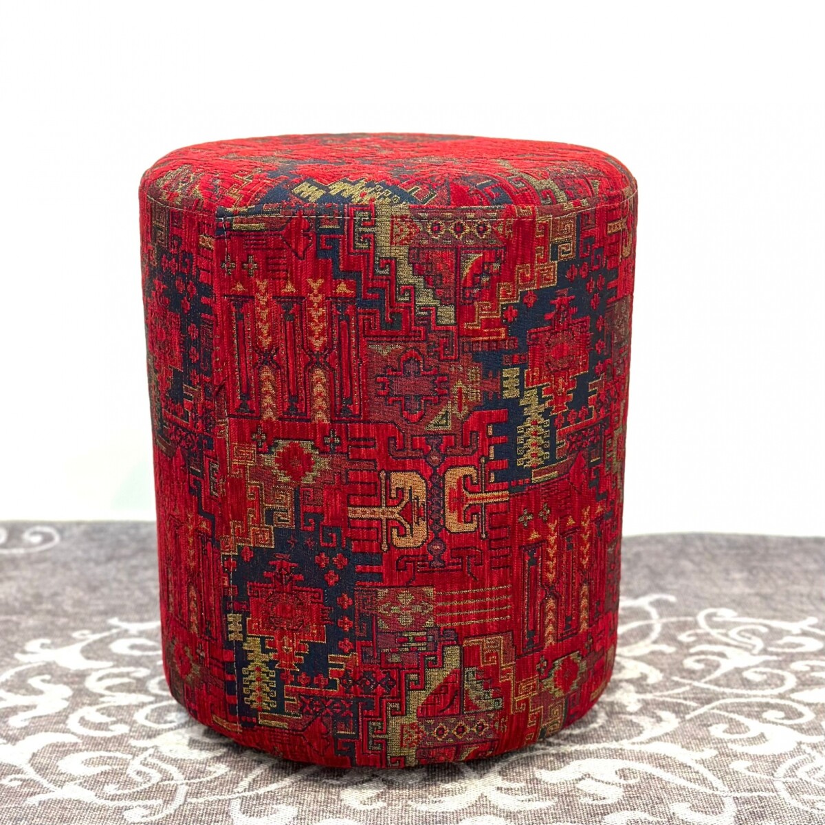 Banqueta redonda roja 