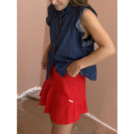 Blusa Cereza Denim Azul