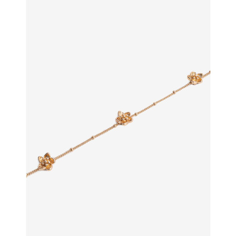 Collar Corto Metal Bañado En Oro Dorado