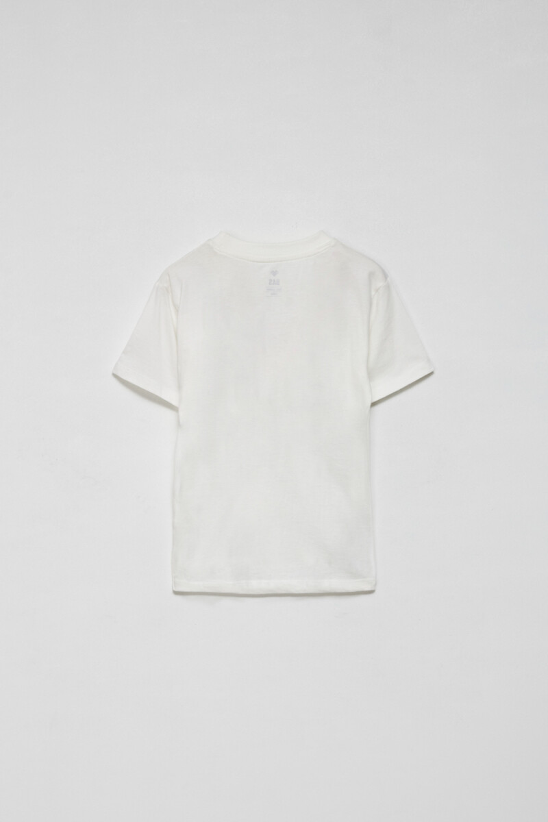 Remera manga corta con bolsillo Blanco