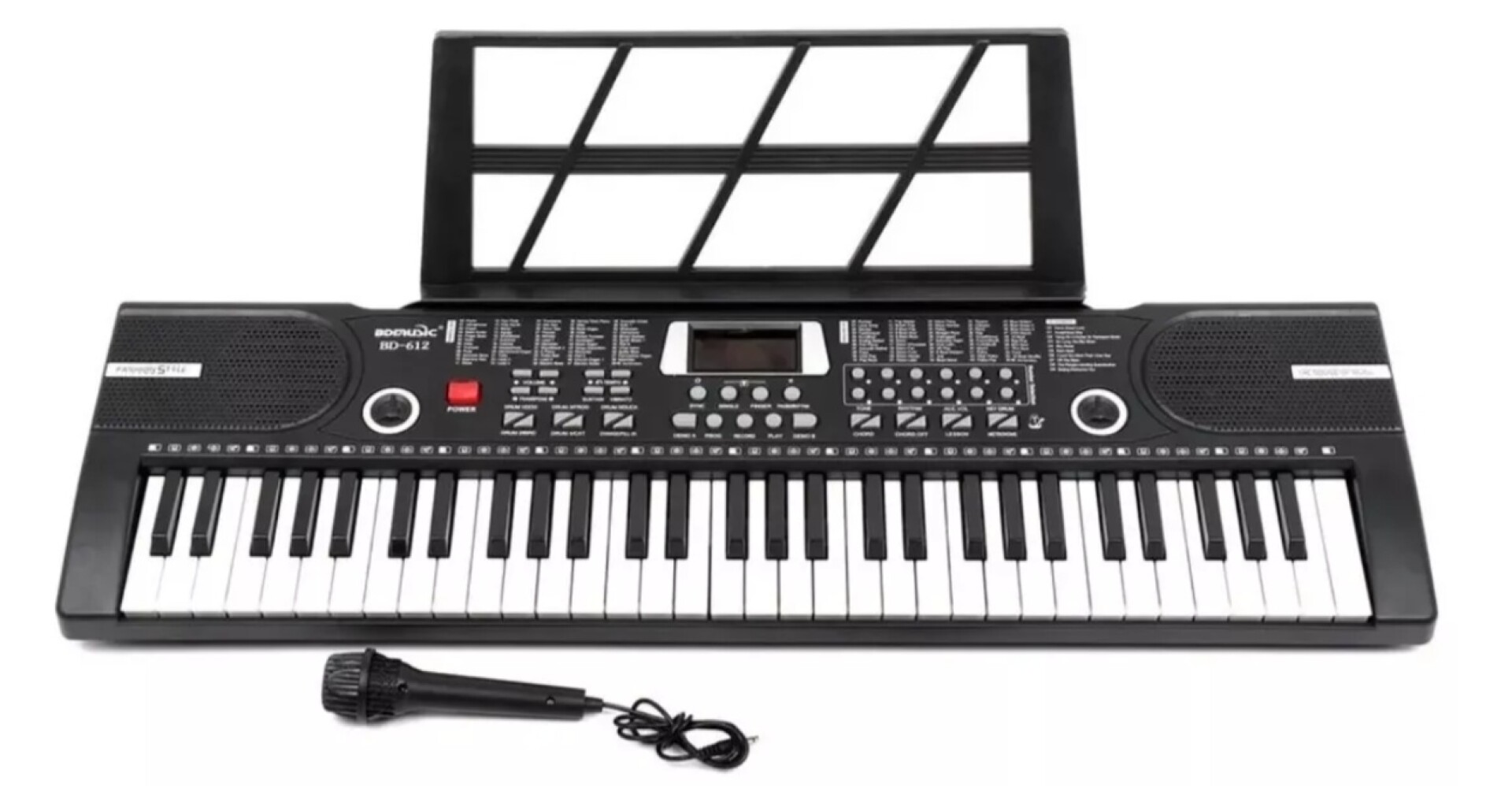 Teclado Musical Órgano Piano 61 Teclas - Negro 