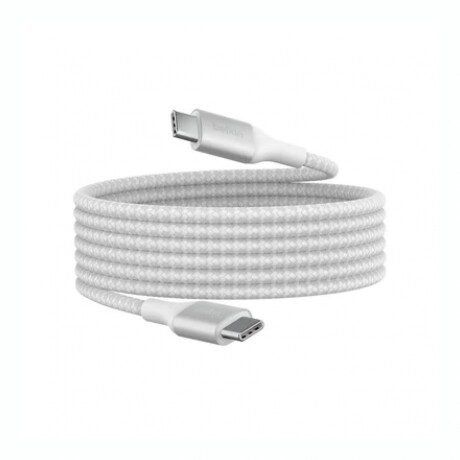 BELKIN CABLE BRAIDED USB-C TO USB-C 240W CABLE 2M Cable BELKIN USB-C A USB-C 240W Braided Longitud 2M - Blanco
