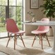 Pack 2 Sillas De Comedor Eames Lumax De Diseño Moderno Con Patas De Madera Rosa