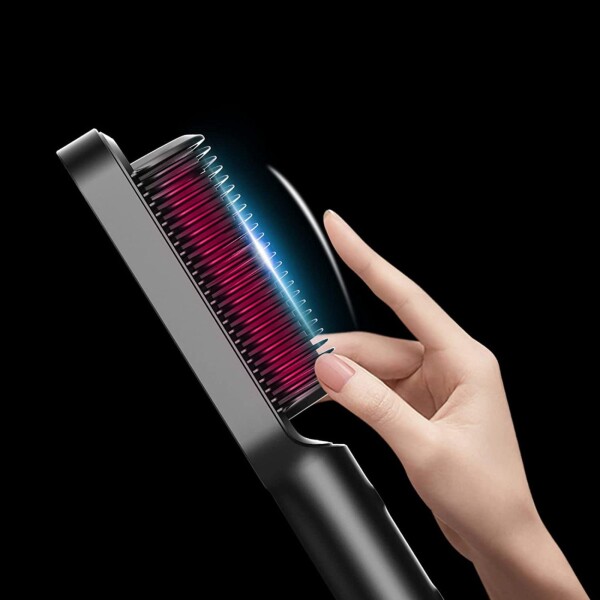Cepillo Alisador Pelo Antiquemadura 5 Niveles Goldtech Color Variante Negro