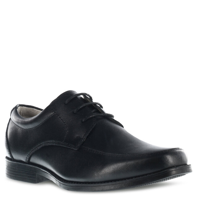 Zapatos de Niño Boomerang LORD de cuero acordonado colegial Negro