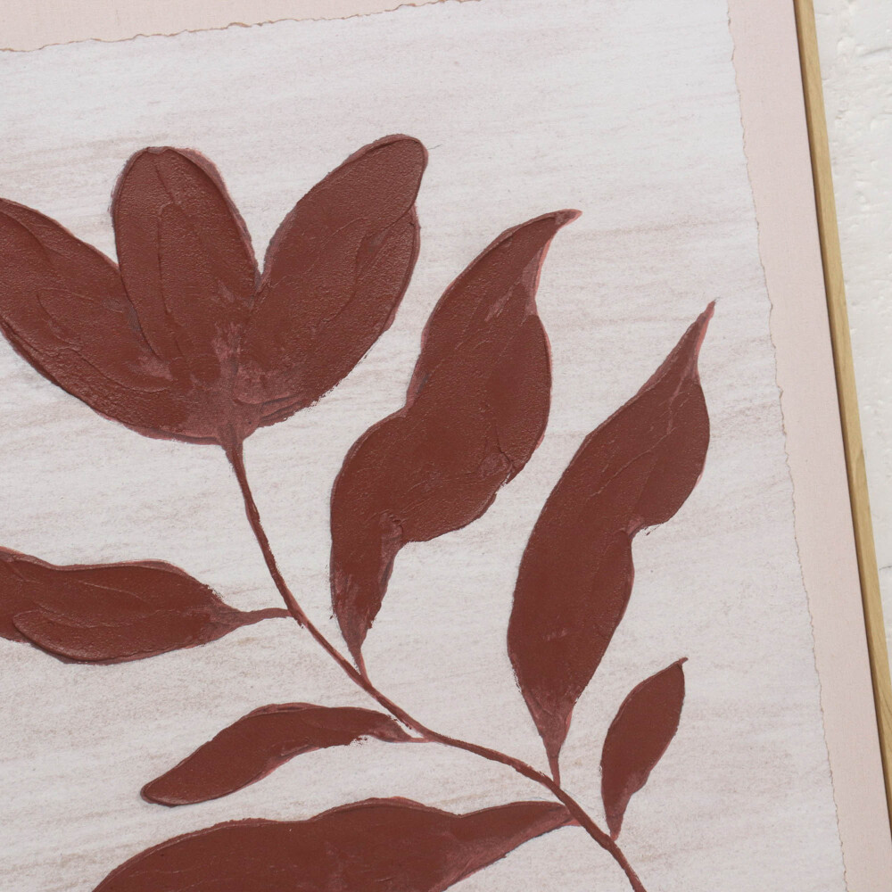 CUADRO LEAF II, 60X60, VIOLETA PAPEL H1GCA250909B