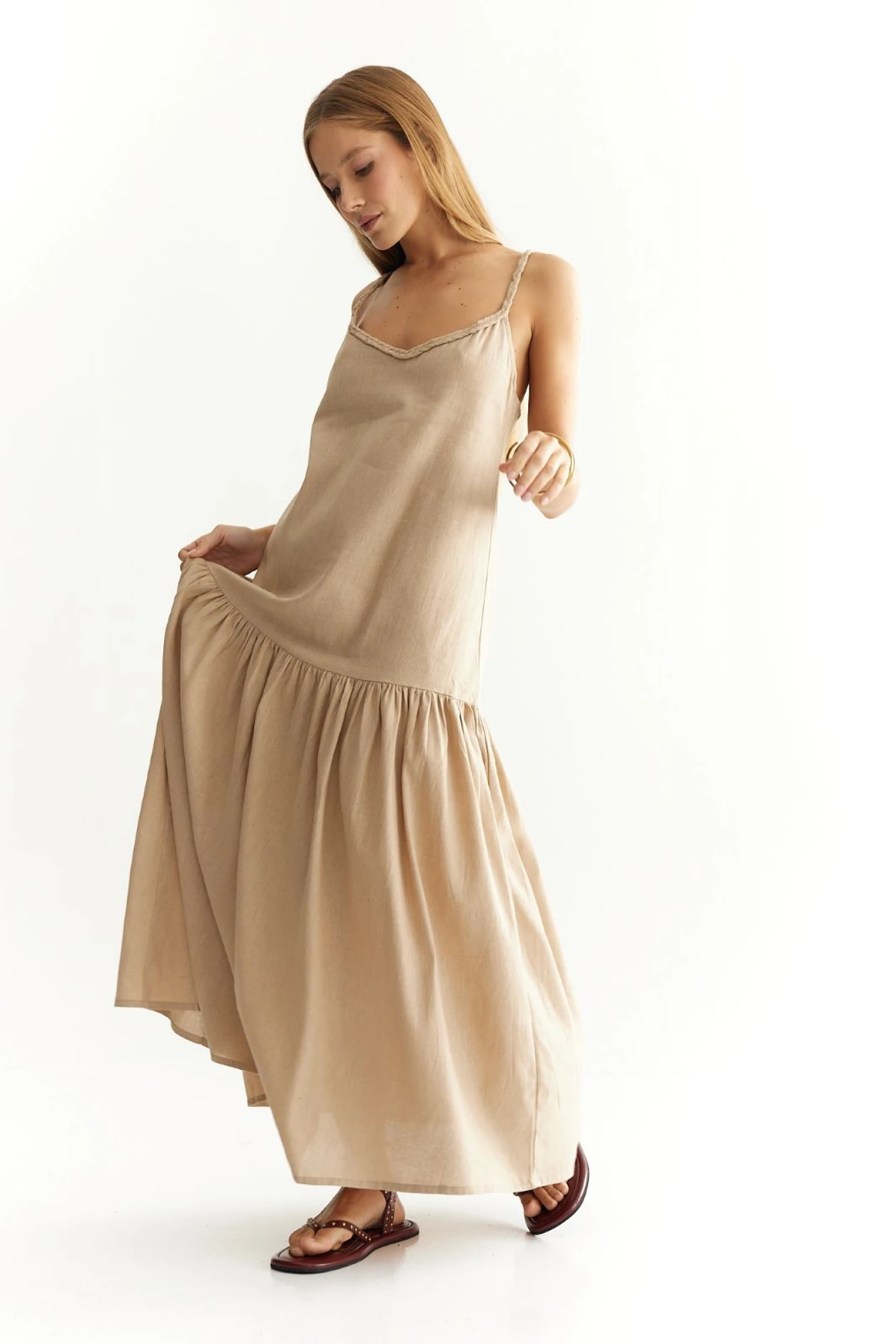 Vestido Nora beige s