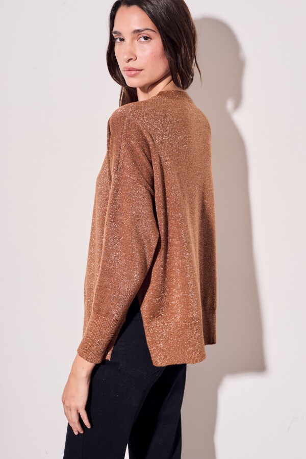 Sweater Lurex Camel