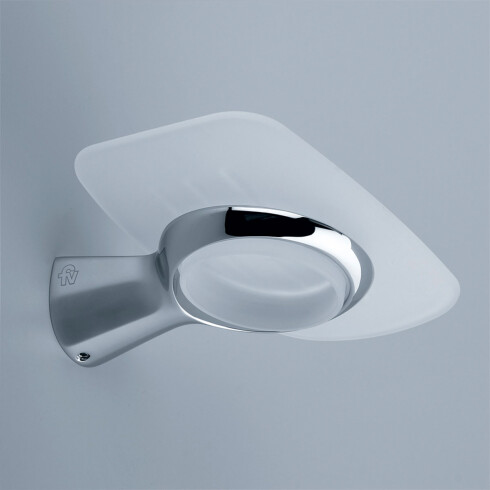JABONERA DE METAL LINEA EPUYEN COLOR CROMO PARA BAÑO CROMO