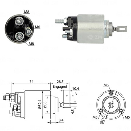 AUTOMATICO DE ARRANQUE IVECO DAILY BOSCH 12V ZM AUTOMATICO DE ARRANQUE IVECO DAILY BOSCH 12V ZM