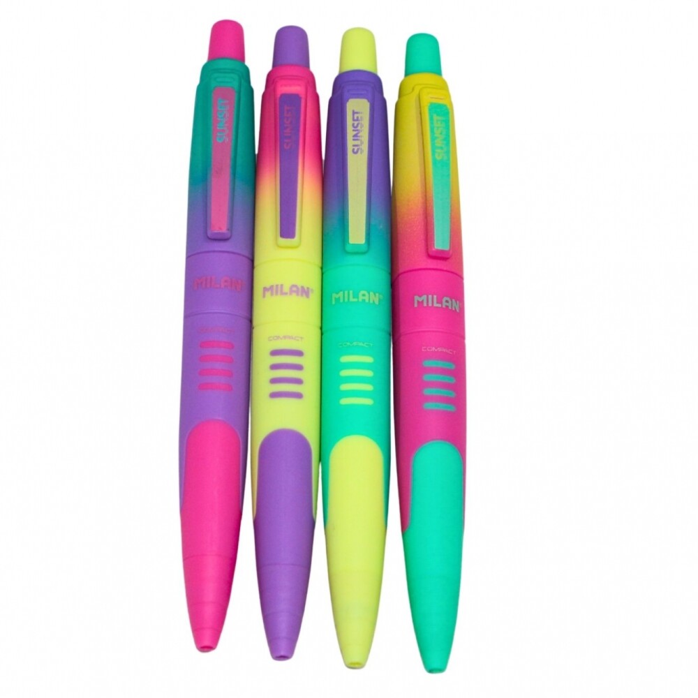 BOLIGRAFO MILAN SUNSET MODELO 176568920 COLOR AZUL COLOR CAPUCHON VIOLETA