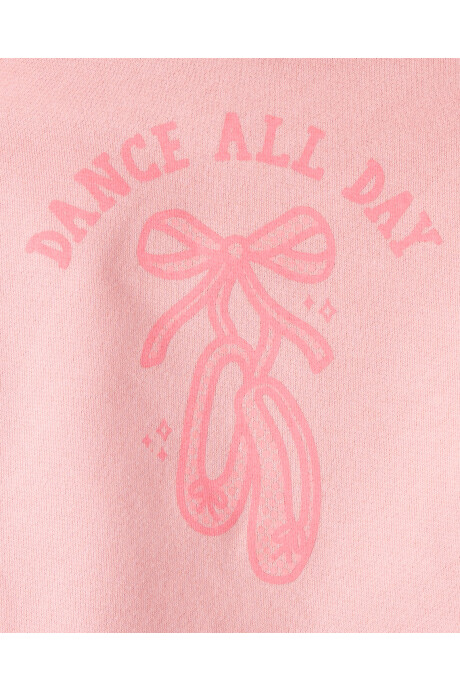 Set dos piezas de algodón, pantalón y canguro, rosado Sin color