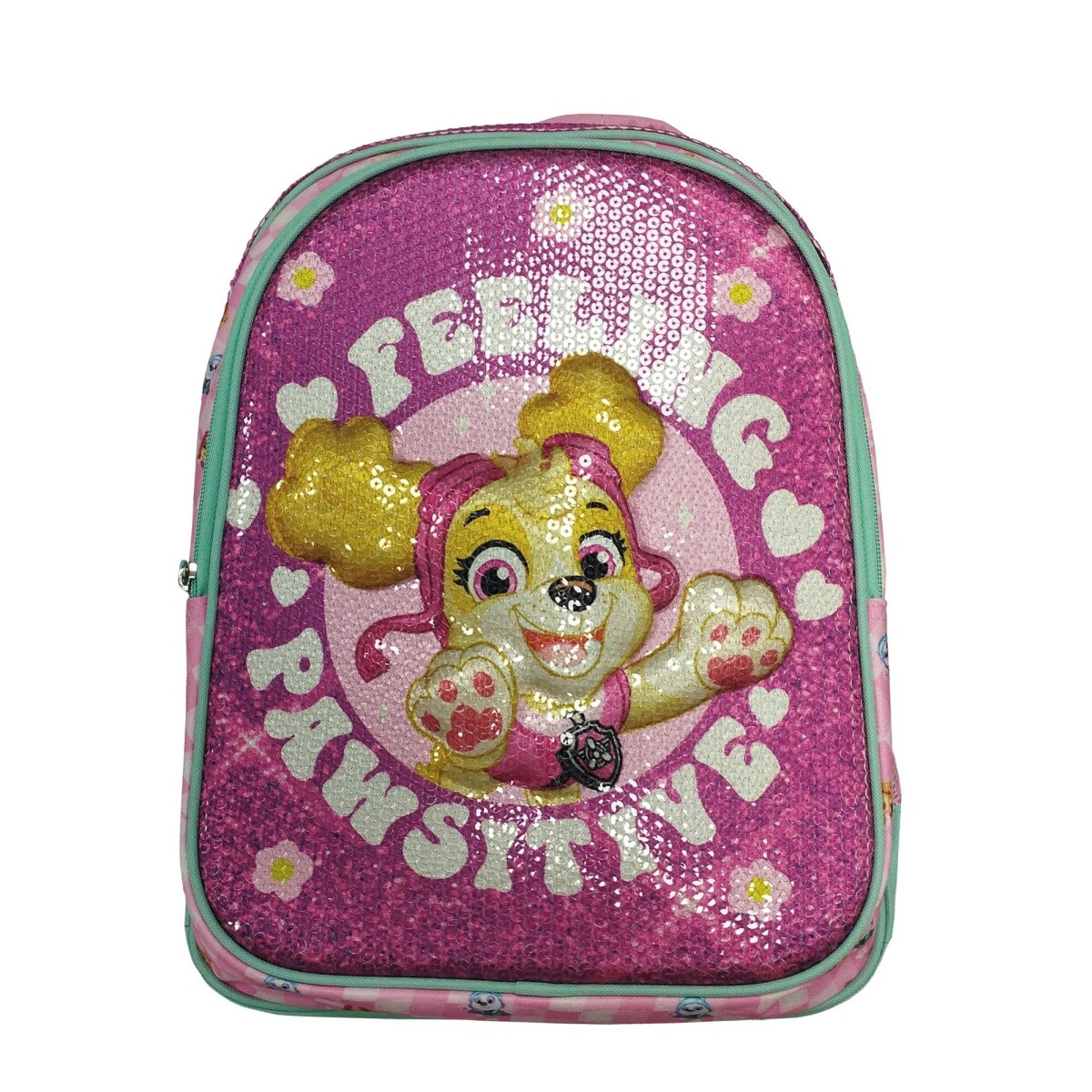 Mochila Paw Patrol Felling - Violeta - Rosado - Verde Agua 
