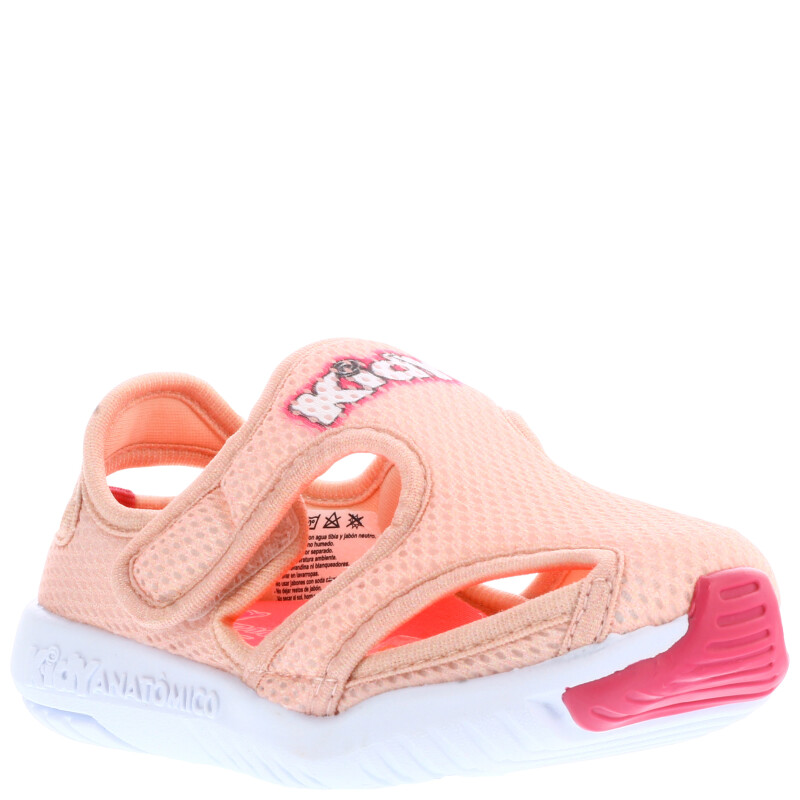 Championes de Niña KIDY ROSI con aberturas y velcro Nude - Rosado